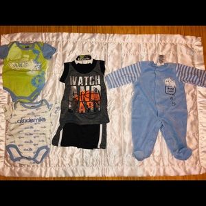 5 pieces 0-3 months boys set
